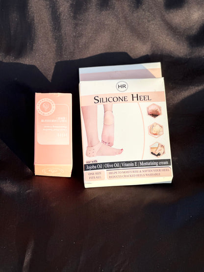 Silicone Heel Protector with Moisturizing Heel Crack Cream