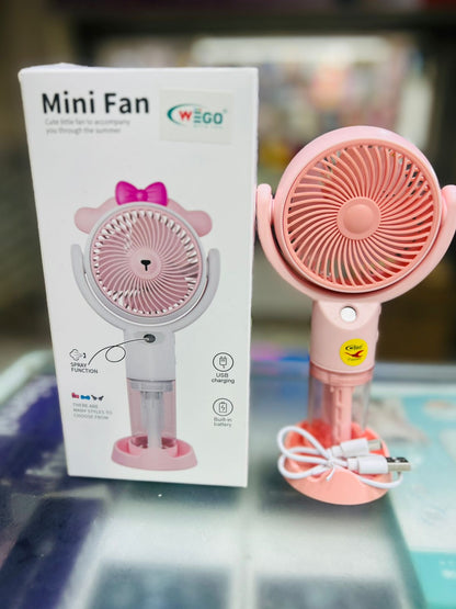 WEGO Mini Spray Fan | Rechargeable Portable Mist Cooling Fan | USB Charging