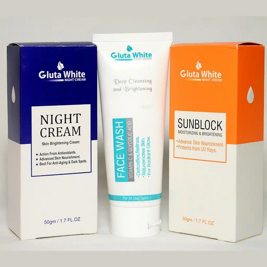 Gluta White Face Whitening Kit Trio Pack