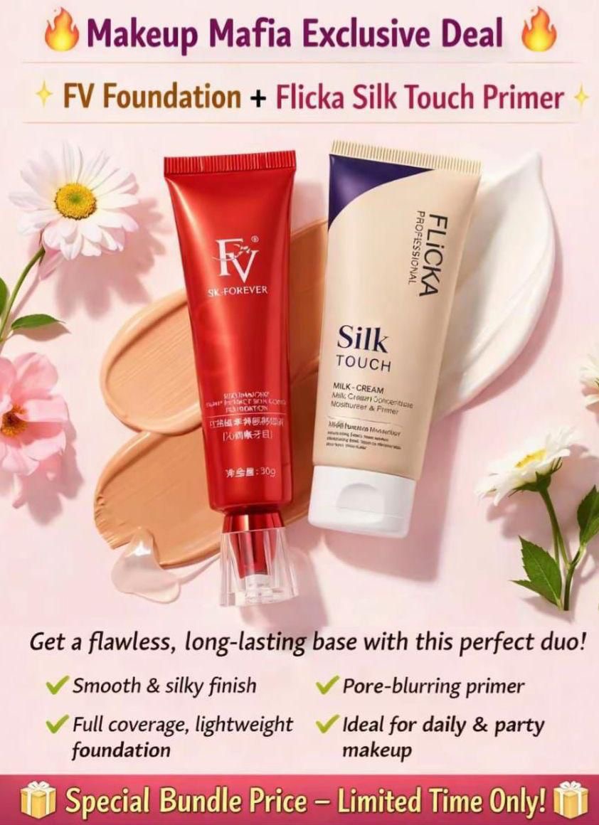 Fv foundation with Flicka silk touch primer