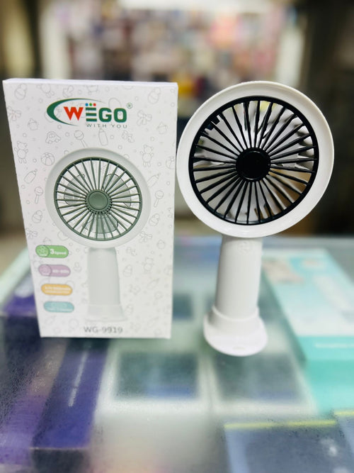 WEGO WG-9919 medium Rechargeable Fan | Portable USB Cooling Fan for Home & Office