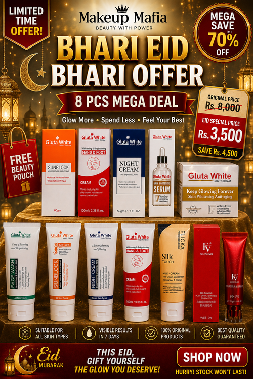 Makeup Mafia 8 PCS Mega Deal – Bhari Eid Bhari Offer | Skincare & Beauty Bundle
