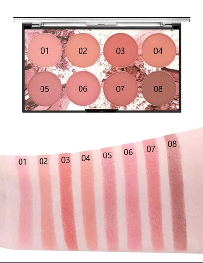 8 Color BlushOn Palette