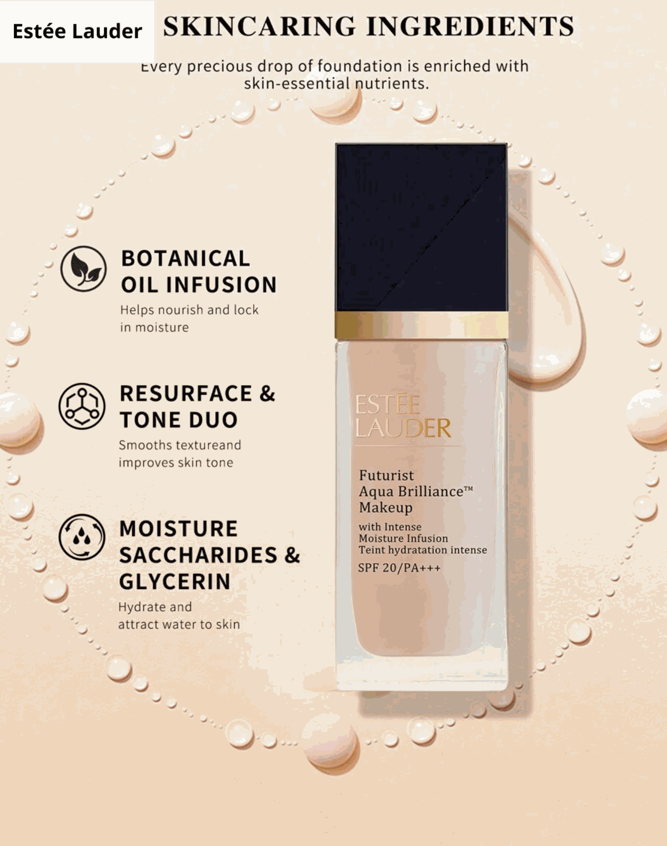 Estee Lauder | Futurist Aqua Brilliance Makeup  Foundation 30ml
