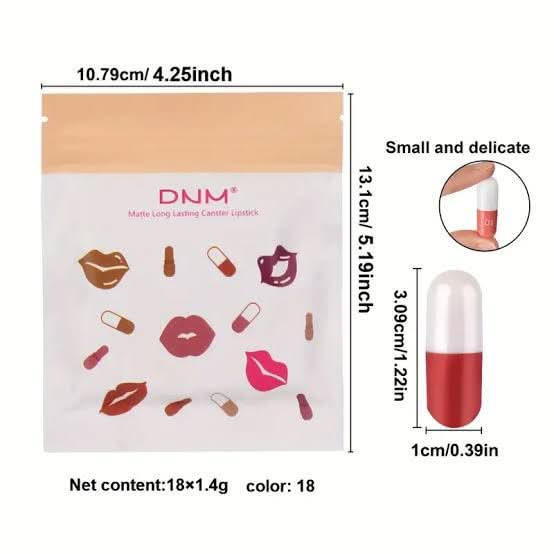 DNM Mini Capsule Lipsticks 18 Lipsticks In 1 Pack