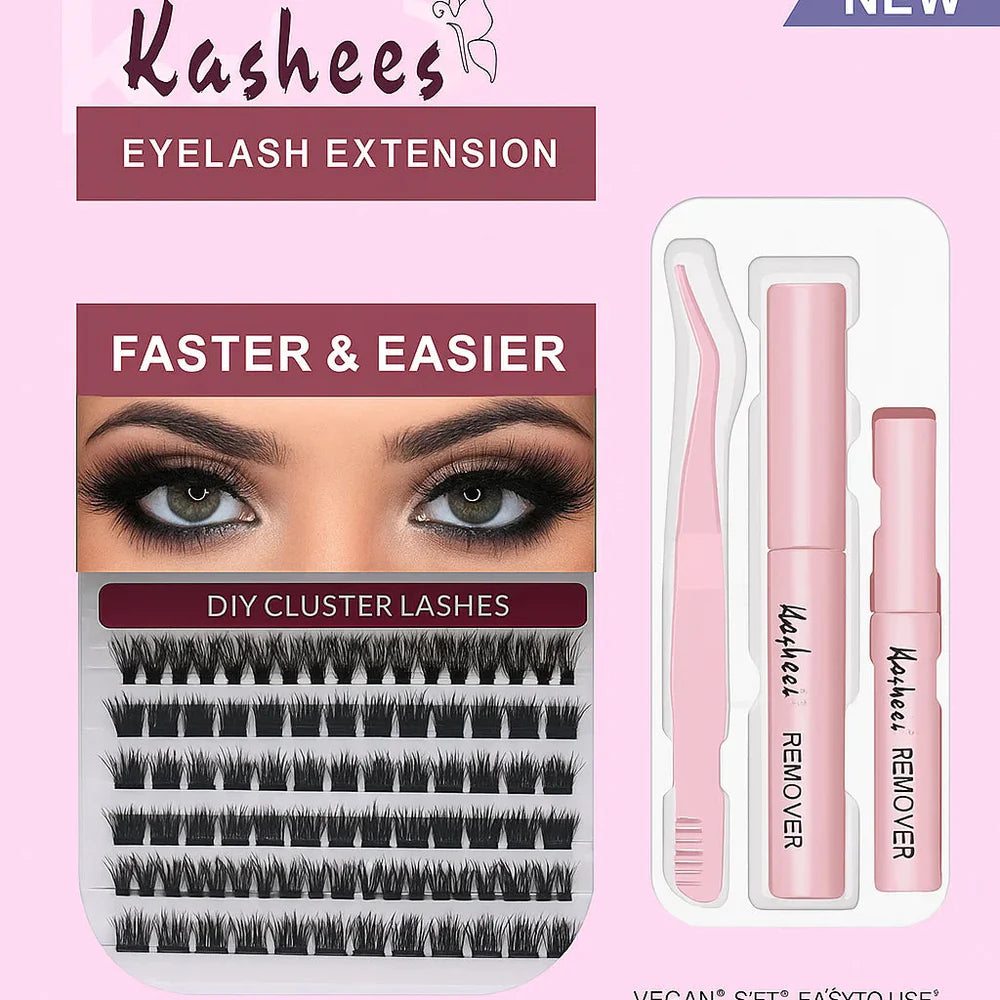 Kaashees Mink & Soft Natural DIY Cluster Lashes Extension Kit