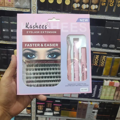 Kaashees Mink & Soft Natural DIY Cluster Lashes Extension Kit