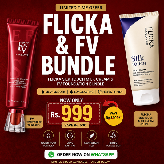 Fv foundation with Flicka silk touch primer
