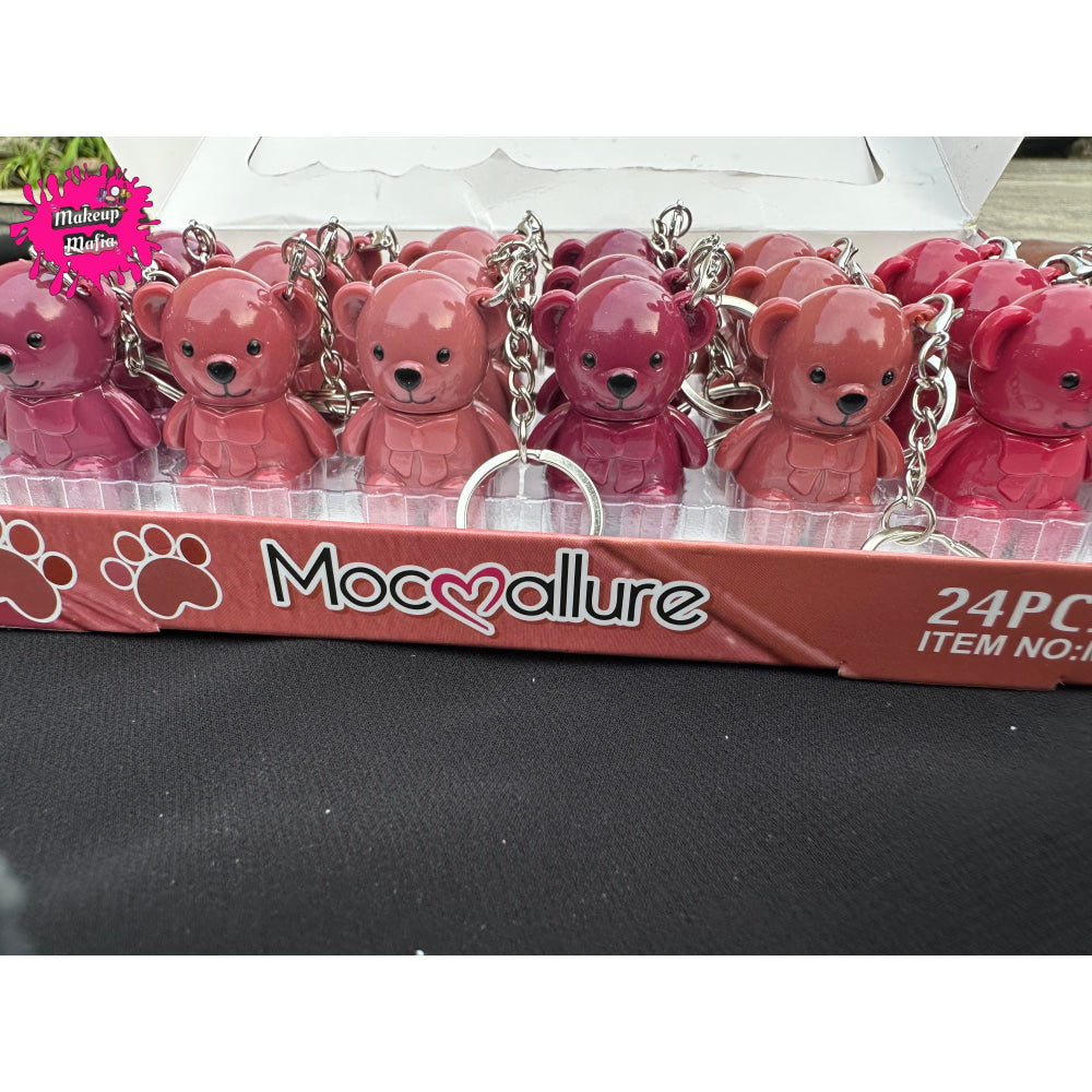 Mocallure teddy bear keychain lipgloss (pack of 6)