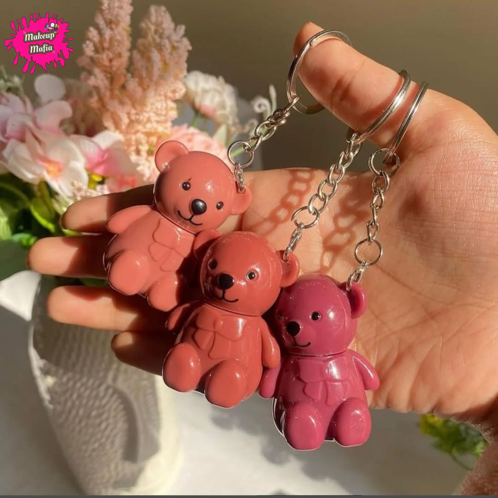 Mocallure teddy bear keychain lipgloss (pack of 6)