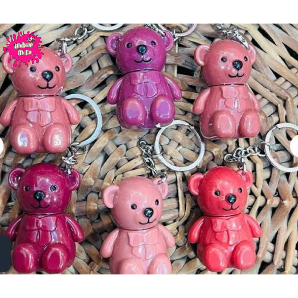 Mocallure teddy bear keychain lipgloss (pack of 6)