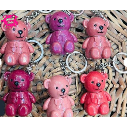Mocallure teddy bear keychain lipgloss (pack of 6)
