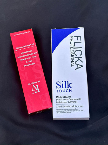 Fv foundation with Flicka silk touch primer