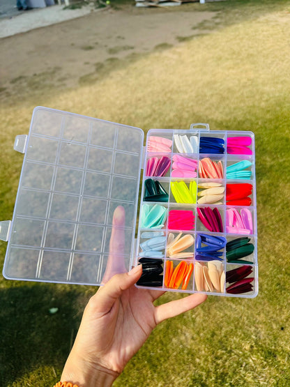 576 artifical nails set with glue