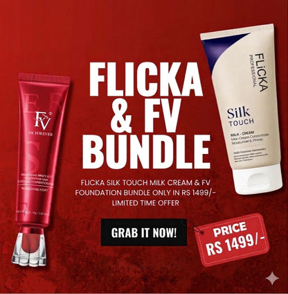 Fv foundation with Flicka silk touch primer